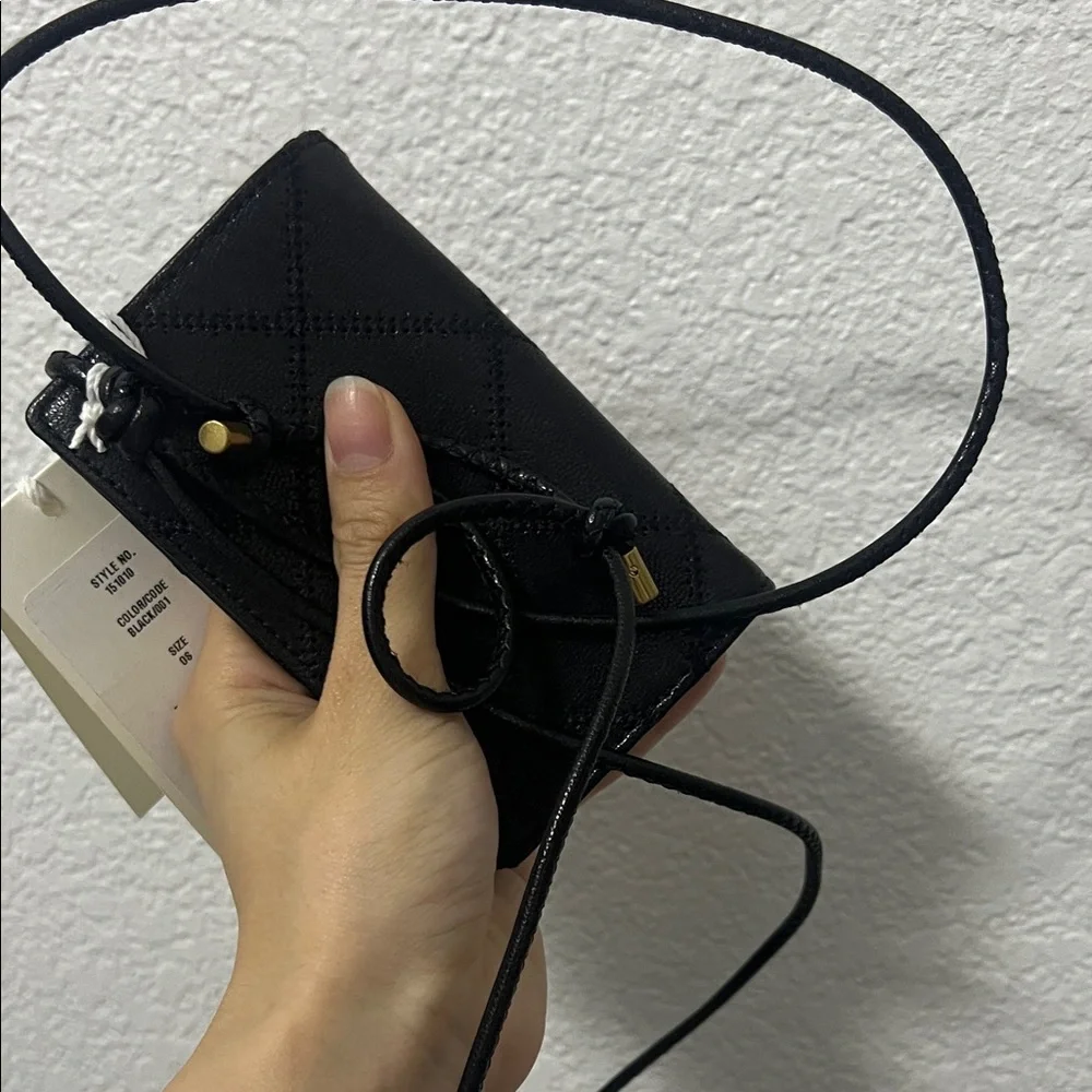 Tory Burch Black Wallet with Gold Logo
